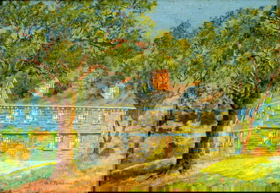 William T Robinson (MA,1852-1934) oil painting antique (1 of 12)