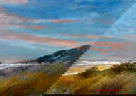 Robert Waltsak (NJ,b 1944) oil painting: ARTIST: Robert Alan Waltsak (New Jersey, born 1944) TITLE: Long Island, NY (titled on verso) YEAR: 2022 MEDIUM: oil on canvas board CONDITION: Very good. No visible inpaint under UV light. ART SIZE: