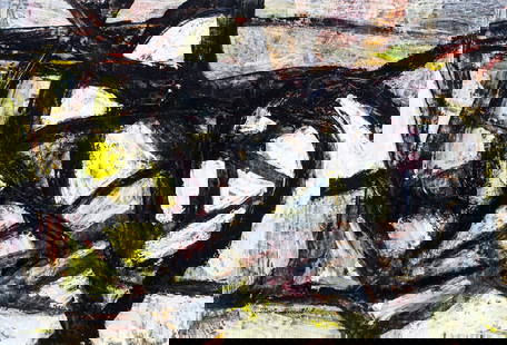 Martin Rosenthal (NY,MA,1899-1974) oil painting: ARTIST: Martin Rosenthal (New York, Massachusetts, 1899 - 1974) TITLE: Abstract Composition YEAR: 1960 MEDIUM: oil on paper CONDITION: Very good. No visible inpaint under UV light. ART SIZE: 17 x