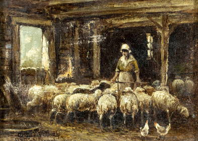 ATTR Arthur Diehl (MA,NY,UK,1870-1929) oil painting antique (1 of 13)