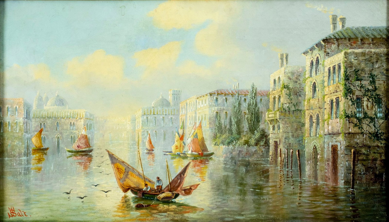 James Salt (UK,1850-1903) oil painting antique (1 of 12)