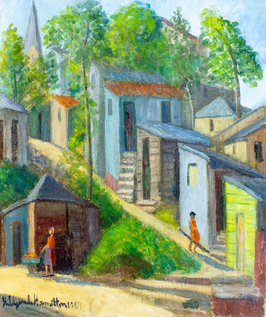 Hildegarde Hamilton (FL,VA,1898-1970) oil painting (1 of 12)