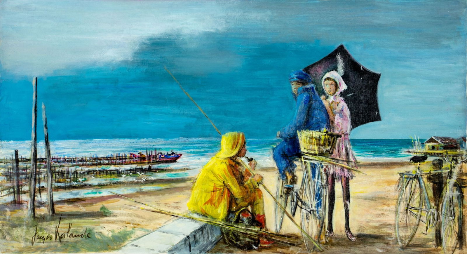 Jacques Lalande (French,1921-2003) oil painting (1 of 13)