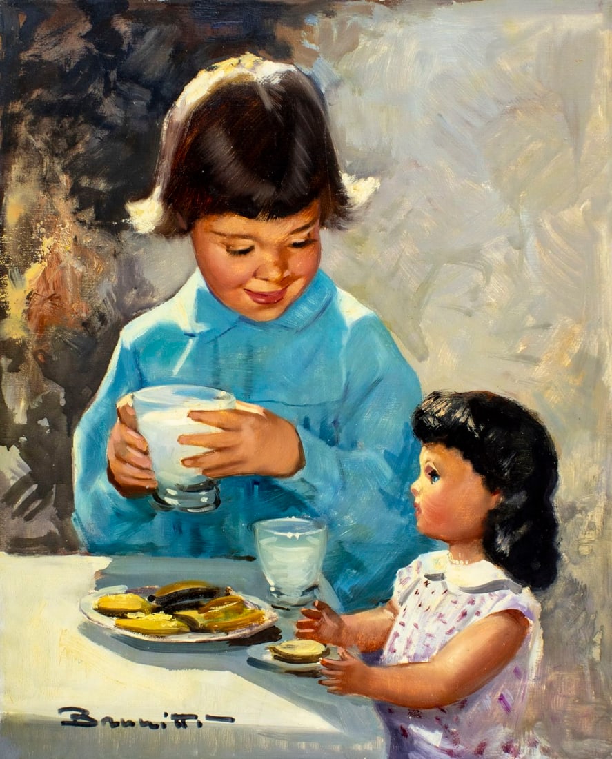 Brunetti (Italy,20C) oil painting (1 of 13)