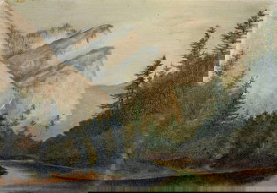 Antique 19C American oil painting (1 of 13)