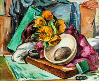 Bernard Geiser (OR,KS,1887-1965) oil painting antique (1 of 12)