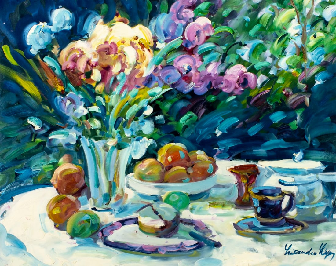 Lisandro Baylon (Argentina,US,1951-?) oil painting (1 of 13)