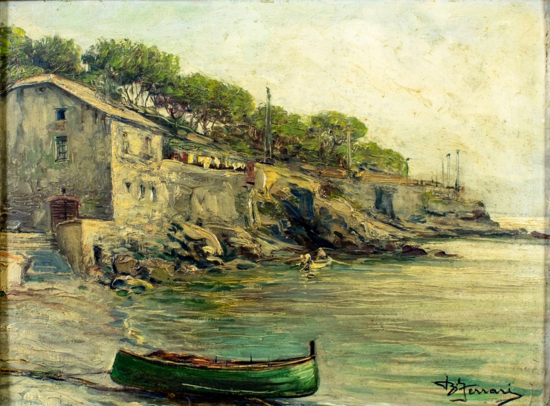 Berto Ferrari (Italy,1887-1965) oil painting (1 of 13)