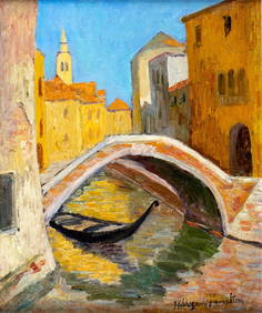 Hildegarde Hamilton (FL,VA,1898-1970) oil painting (1 of 12)