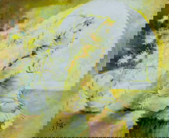Robert Aillaud Ayo (French,1926-?) oil painting (1 of 12)