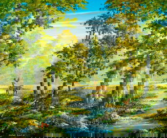 Michael Fishel (US,20C) oil painting (1 of 13)