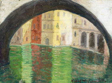 Hildegarde Hamilton (FL,VA,1898-1970) oil painting (1 of 12)