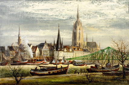 Peter Samberger (Austria,Germany,1929-?) oil painting (1 of 13)