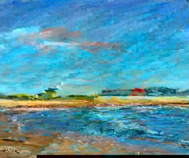 Robert Waltsak (NJ,b 1944) oil painting: ARTIST: Robert Alan Waltsak (New Jersey, born 1944) TITLE: Nantucket, MA (titled on verso) YEAR: 2015 MEDIUM: oil on canvas board CONDITION: Very good. N