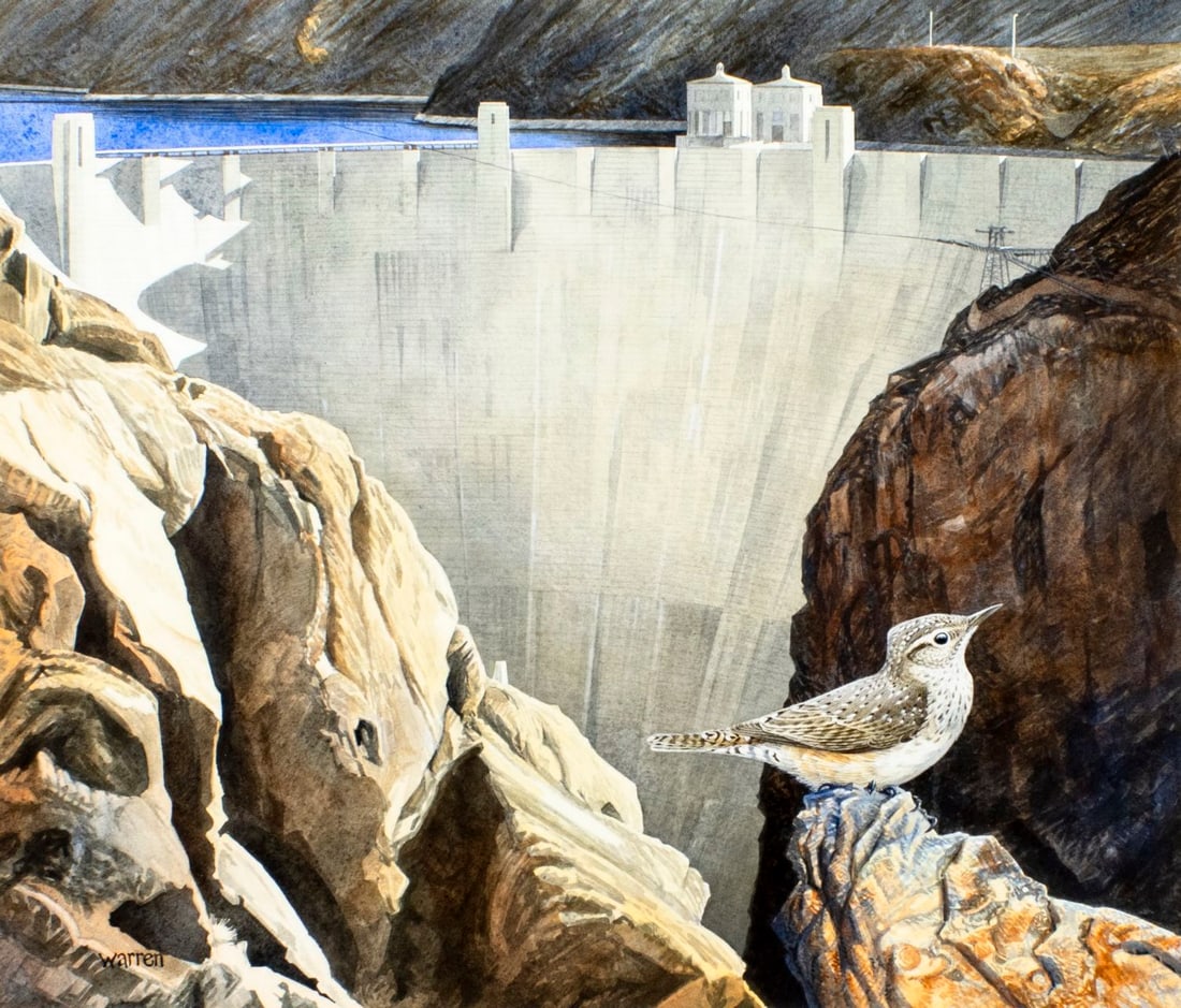 Michael Warren (UK,1938-?) watercolor painting (1 of 12)