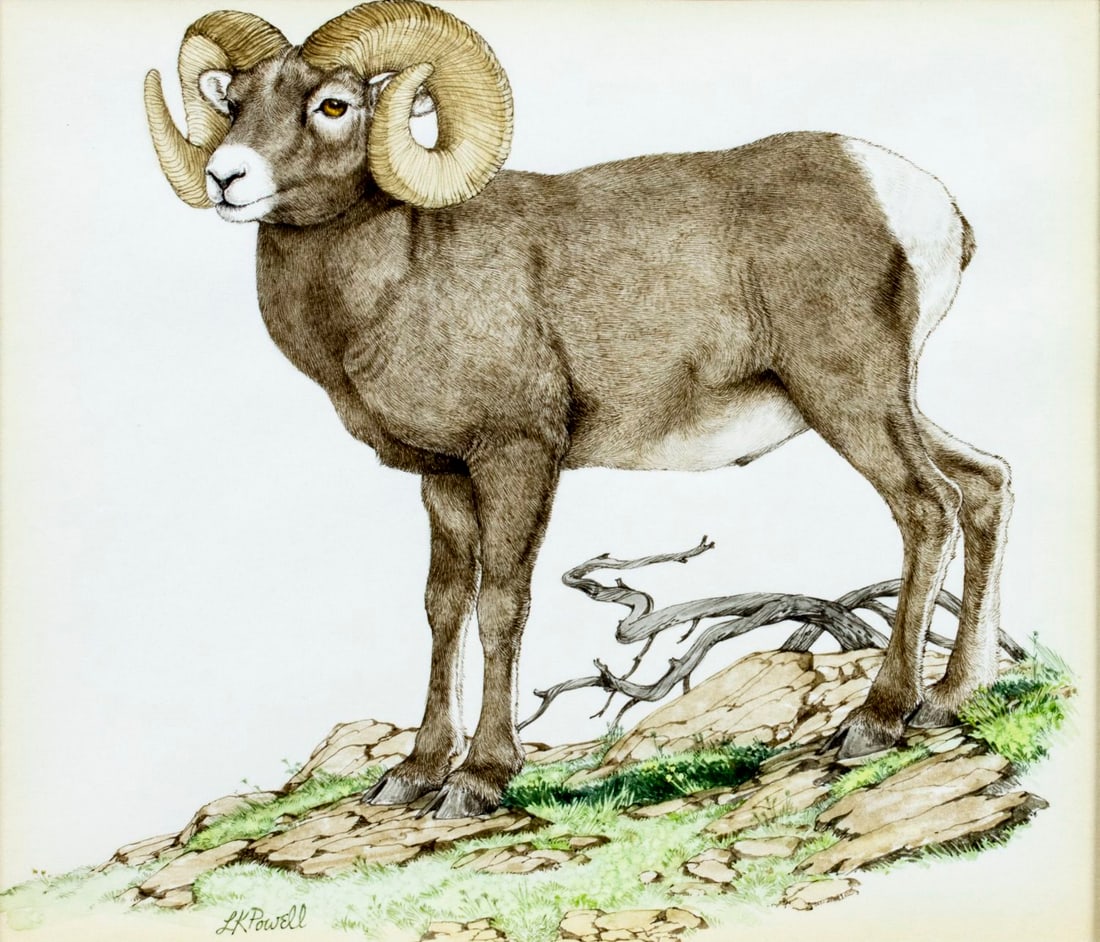 Linda Kay Powell (CO,1943-2004) watercolor painting (1 of 13)