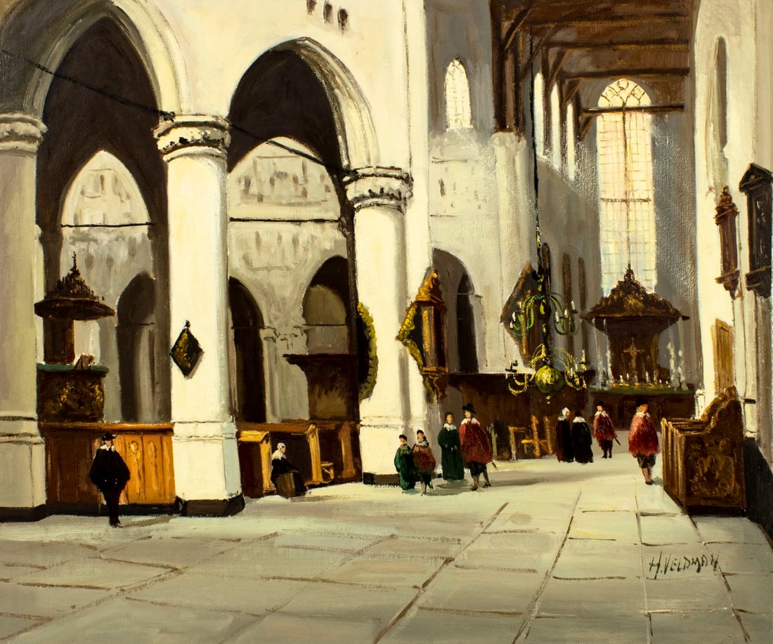 H Veldman (Europe,20C) oil painting (1 of 13)