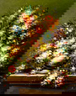 Roberto Michel (Spain,1944-?) oil painting: ARTIST: Roberto Michel (Spanish, 1944 - ???) TITLE: Still Life with Vase of Flowers MEDIUM: oil on canvas CONDITION: Unstretched (In-House stretching available). Few minor