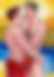 Alex Ukrainets (Ukraine,b 2001) mixed media painting: ARTIST: Alex Ukrainets (Ukrainian, born 2001) TITLE: Male Nudes - Summer Treats (titled on verso) MEDIUM: mixed media on heavy paper CONDITION: Very good. No visible inpaint