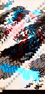 Myka Jelina (NC,b 1973) acrylic painting: ARTIST: Myka Jelina (North Carolina, born 1973) TITLE: Emma YEAR: 2011 MEDIUM: acrylic on board CONDITION: Few minor paint losses. Few small faint scratc