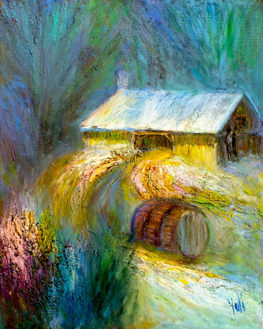 Yolanda Razzeto (Peru,1948-?) oil painting (1 of 13)