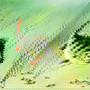 Francois Guiol (France,b 1952) watercolor painting: ARTIST: Francois Guiol (French, born 1952) TITLE: Perch Fish (titled on verso) YEAR: 1991 MEDIUM: watercolor on heavy paper CONDITION: Very good.