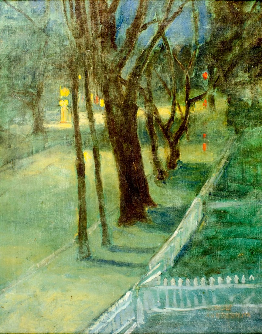 ATTRIB Jules Andre Smith (FL,CT,Hong Kong,1880-1959) oil painting antique (1 of 13)