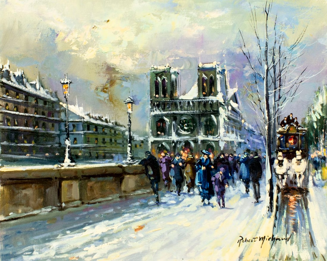 Robert Michaud (France,20C) oil painting (1 of 13)