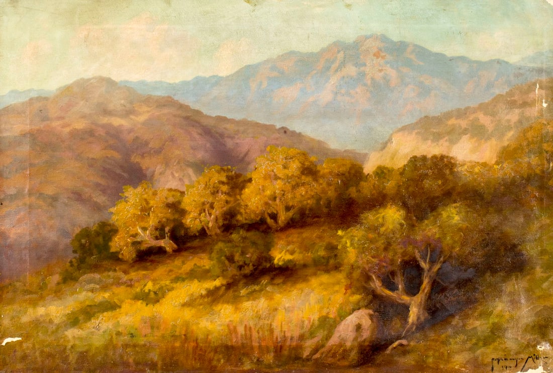 Ralph Miller (CA,OH,1858-1945) oil painting antique (1 of 13)