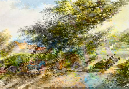 William Henry Harford (UK,1840-1917) watercolor painting antique: ARTIST: Henry William Harford (British, 1840 - 1917) NAME: Country Landscape near Bristol (titled on verso) MEDIUM: watercolor on heavy paper CONDITION: Very good. Minor age toning. SIGHT