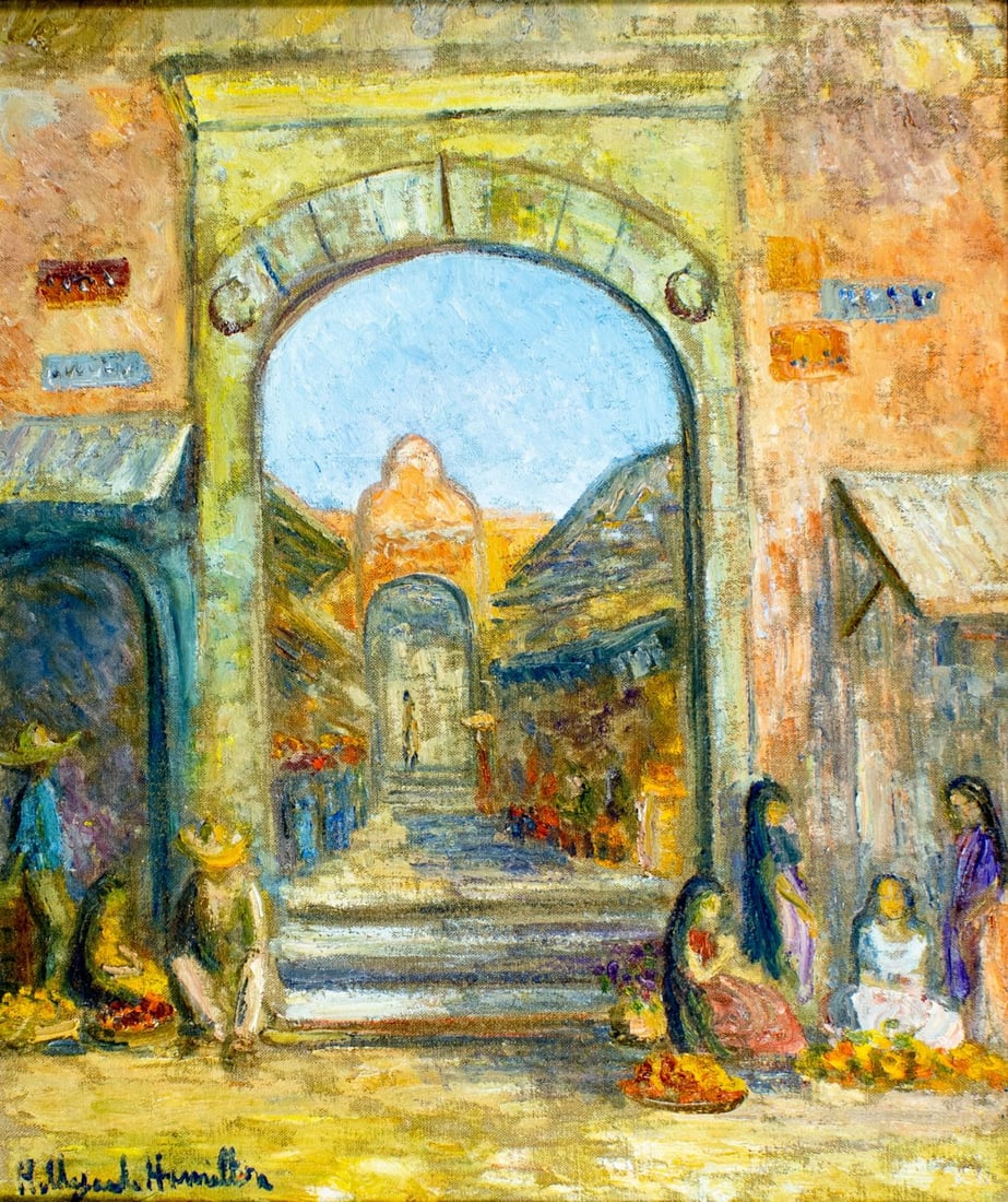 Hildegarde Hamilton (FL,VA,1898-1970) oil painting (1 of 13)