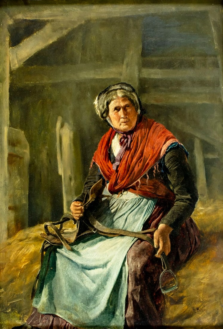 E Ward (Europe,19C) oil painting antique (1 of 13)