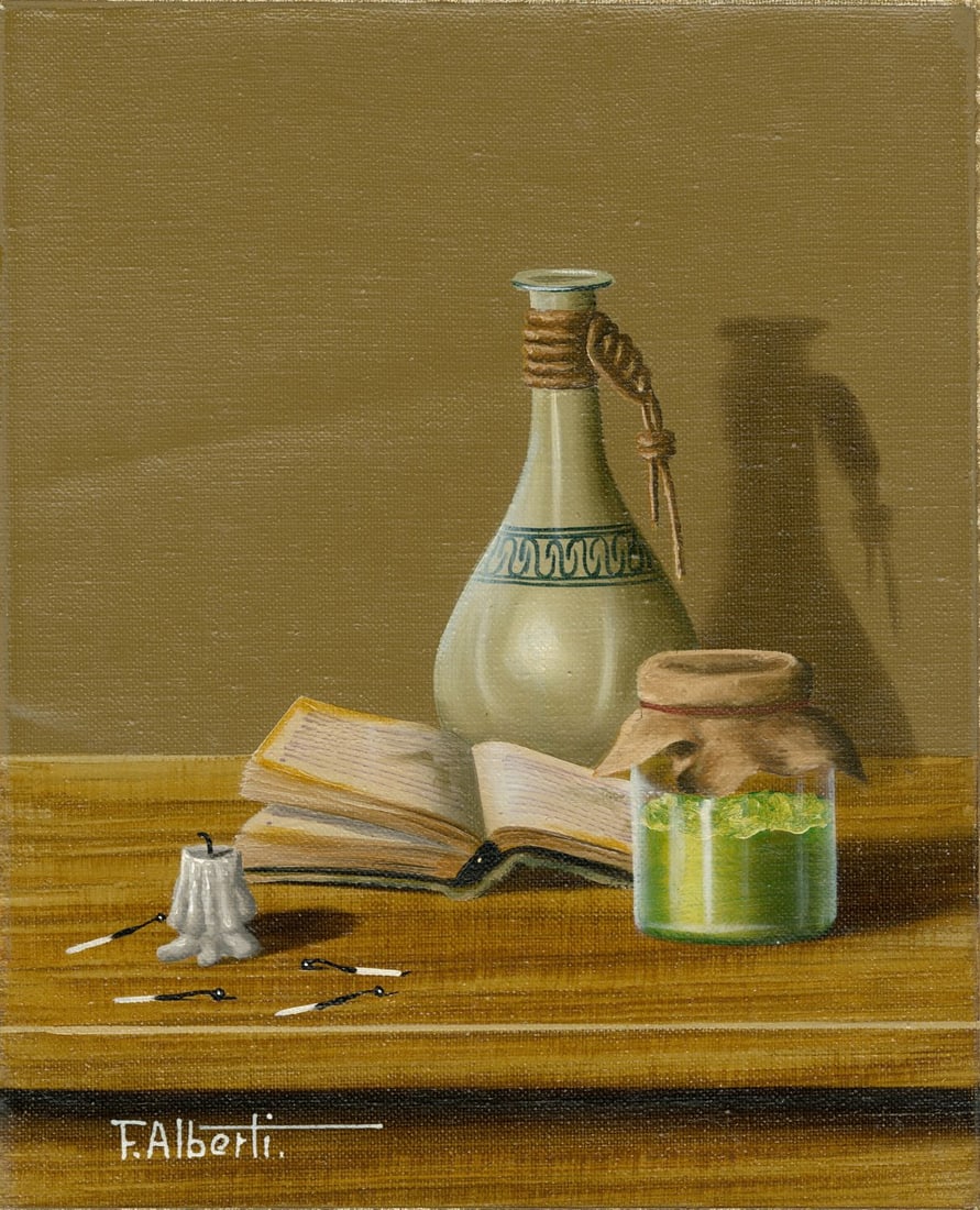 Francesco Alberti (Italy,1941-1996) oil painting (1 of 12)