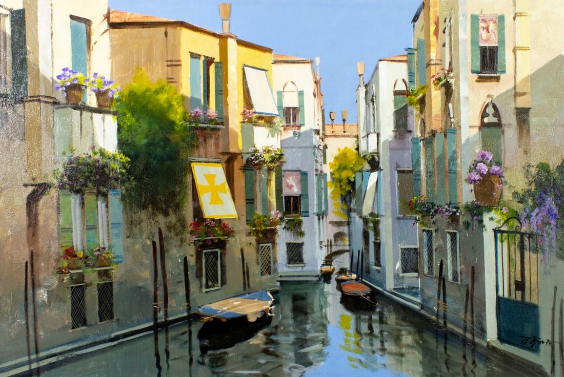 Raimondo Roberti (Italy,1947-?) oil painting (1 of 13)