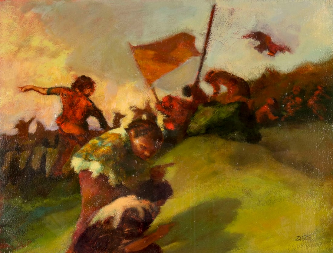 David Teti (US,20C) acrylic painting (1 of 10)