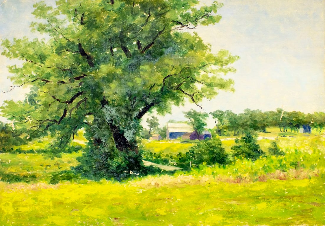 George Morse (ME,1834-1925) oil painting antique: ARTIST: George Frederick Morse (Maine, 1834 - 1925) TITLE: Landscape, Cape Elizabeth, ME MEDIUM: oil on canvas CONDITION: Unstretched (In-House stretching available). Some