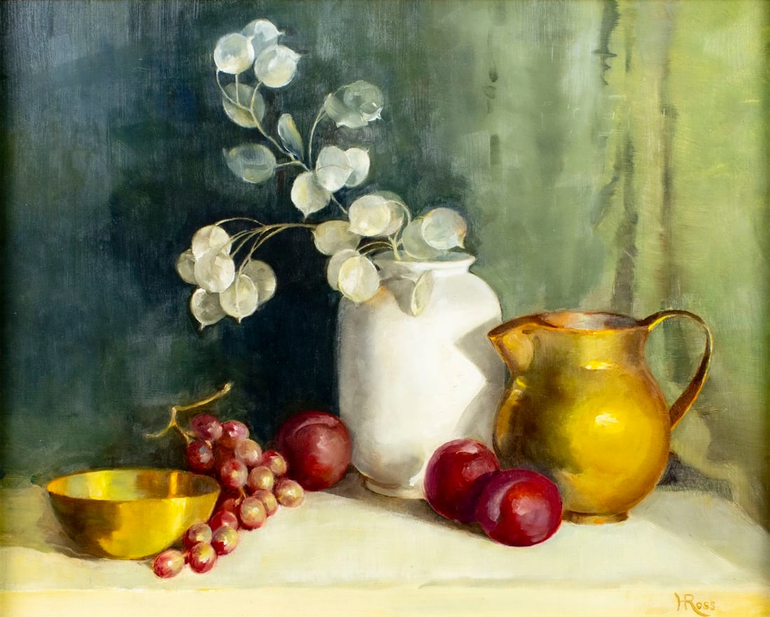 H Ross (US,mid 20C) oil painting (1 of 12)