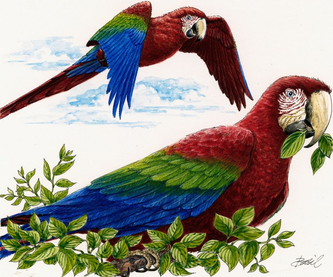 Basil Smith (UK,1925-2010) watercolor painting (1 of 13)