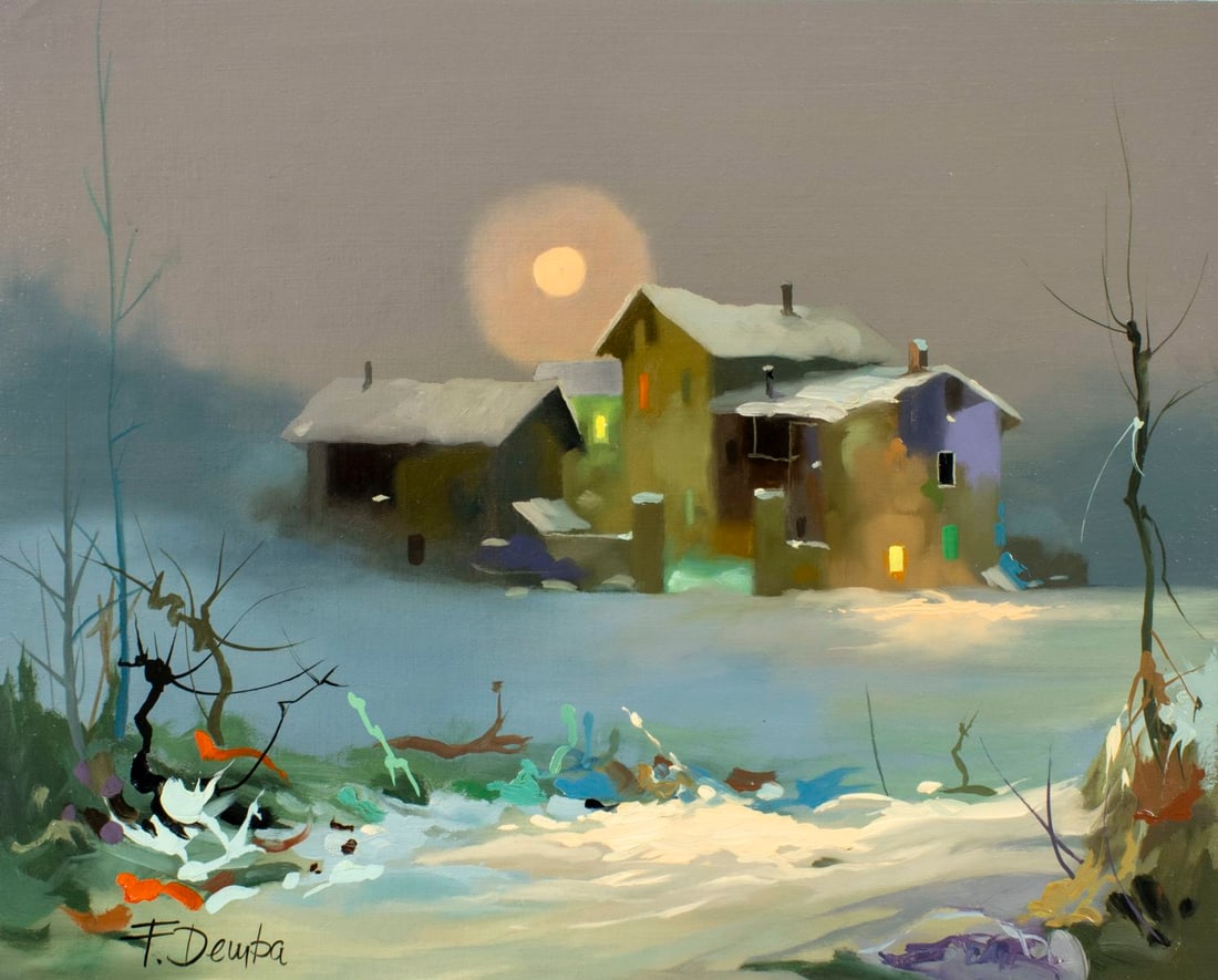 F Demba (Europe,20C) oil painting (1 of 13)