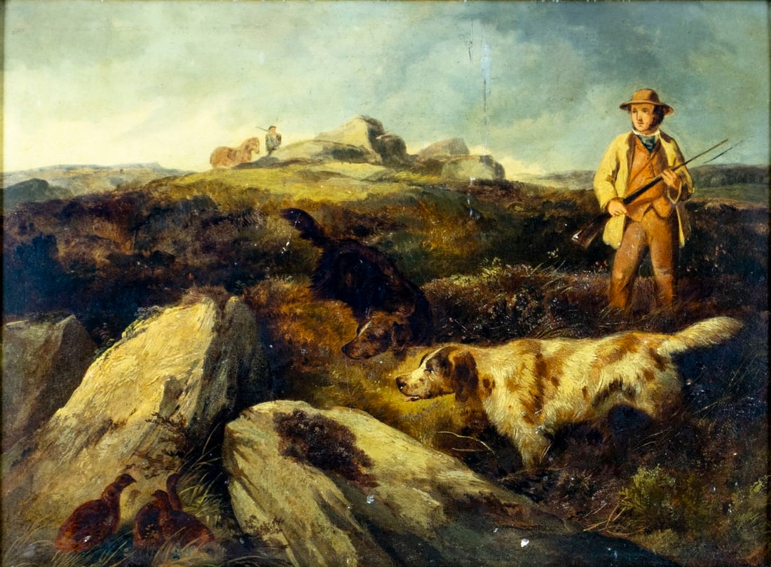 Antique early 20C British oil painting (1 of 12)