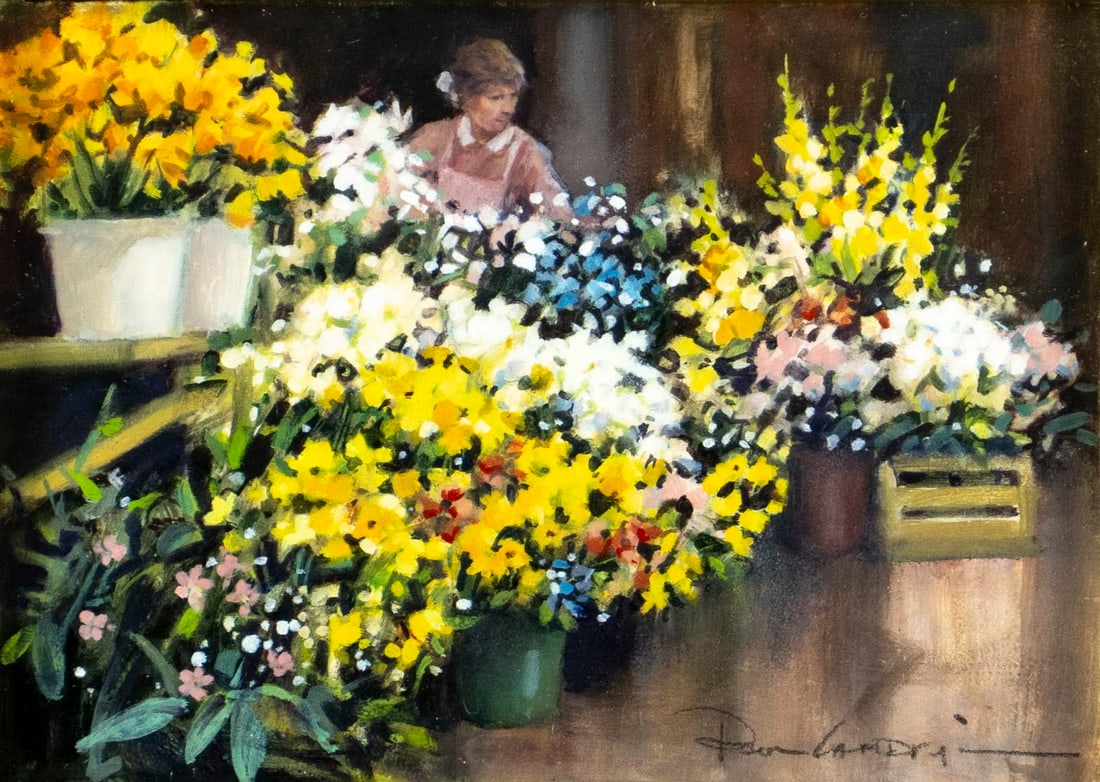 Paul Landry (CT,Canada,1931-2018) gouache painting (1 of 13)