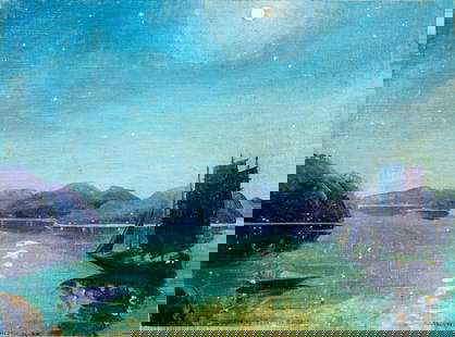 Carl Brandien (NY,1886-1965) oil painting antique: ARTIST: Carl William Brandien (New York, 1886 - 1965) TITLE: Seascape with Sailboat YEAR: 1930 MEDIUM: oil on canvas. Canvas applied to board. CONDITION: