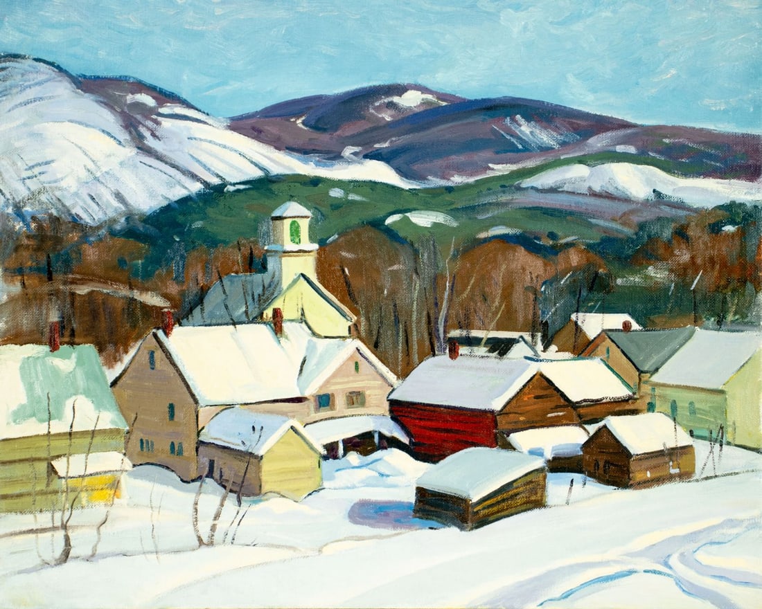 Wilbur Jordan King (US,20C) oil painting AFTER Aldro Hibbard (1 of 11)