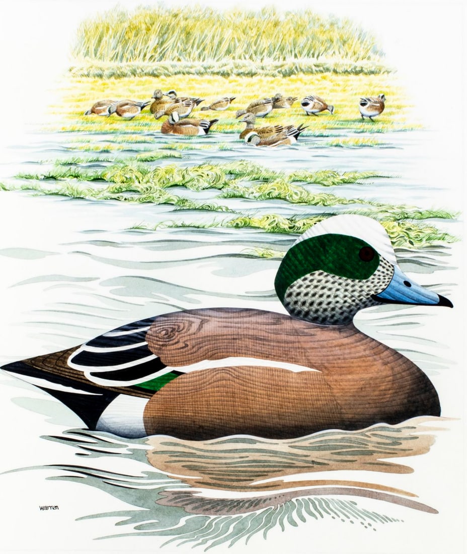 Michael Warren (UK,1938-?) watercolor painting (1 of 14)