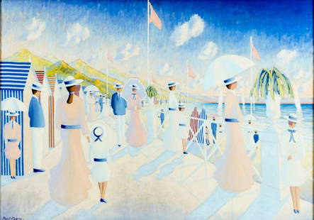 Paul Frans (France,b 1958) oil painting: ARTIST: Paul Frans (French, born 1958) TITLE: Le Promenade MEDIUM: oil on canvas CONDITION: Overall good. No visible inpaint under UV light. Wear to frame. ART SI