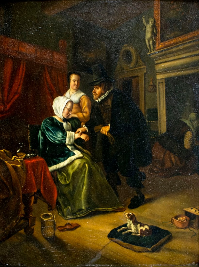 Jan van Weyden (Dutch,19C) oil painting antique (1 of 12)