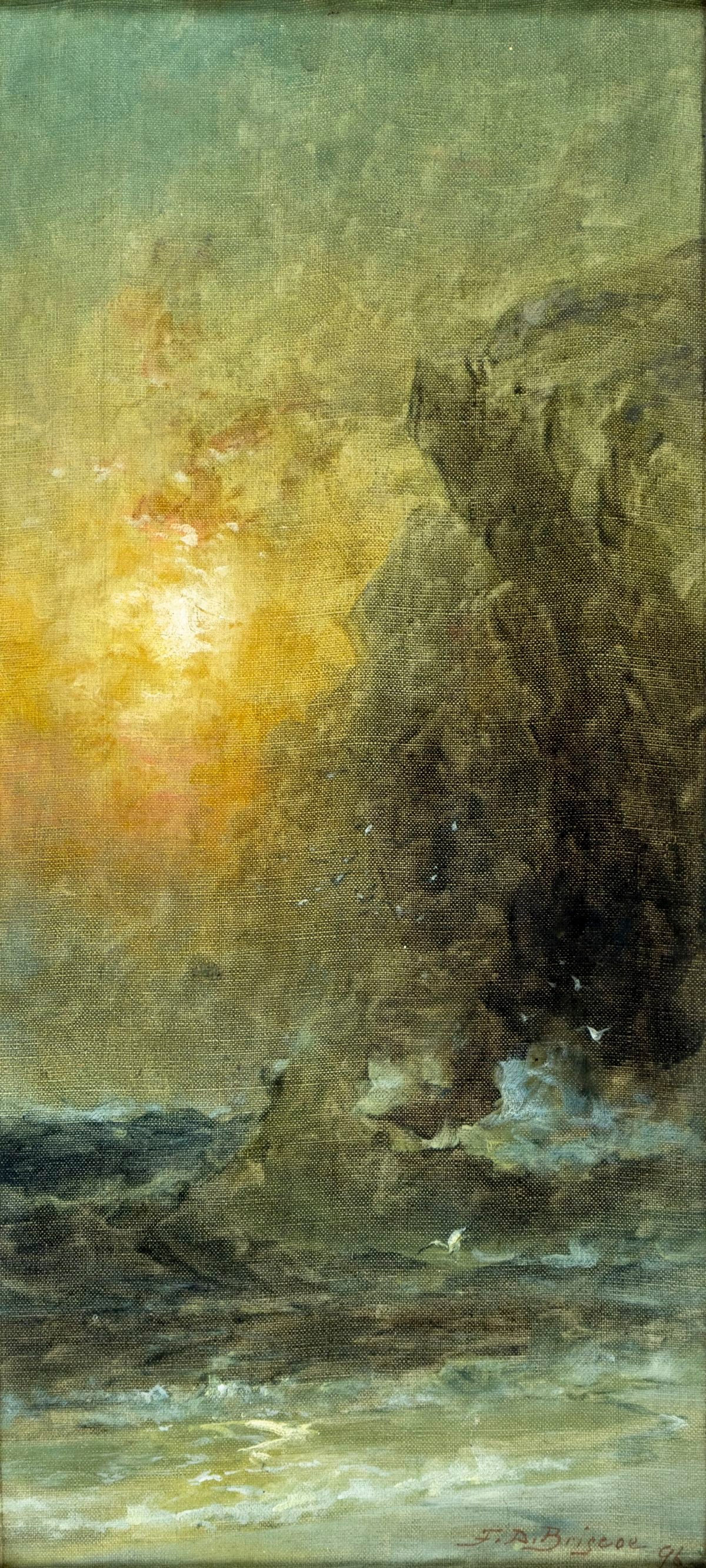 Franklin Briscoe (PA,MD,1844-1903) oil painting antique (1 of 12)