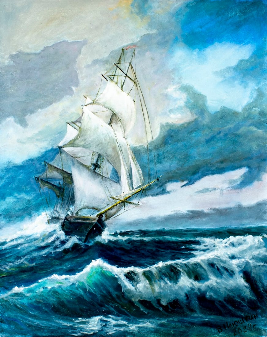 Viktor Ilyushkin (Russia,b 1946) oil painting (1 of 13)