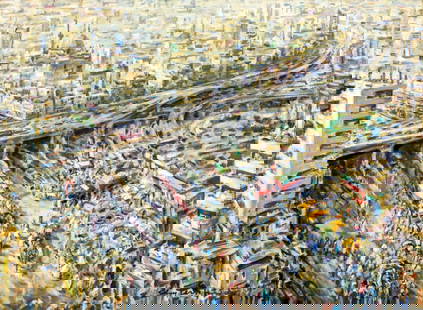 Jan Sluijters Jr (Dutch,1914-2005) oil painting: ARTIST: Jan Sluijters Junior (Netherlands, 1914 - 2005) TITLE: Cairo Markt in Centrum (titled on stretcher) MEDIUM: oil on canvas CONDITION: Very good. No visible inpaint un