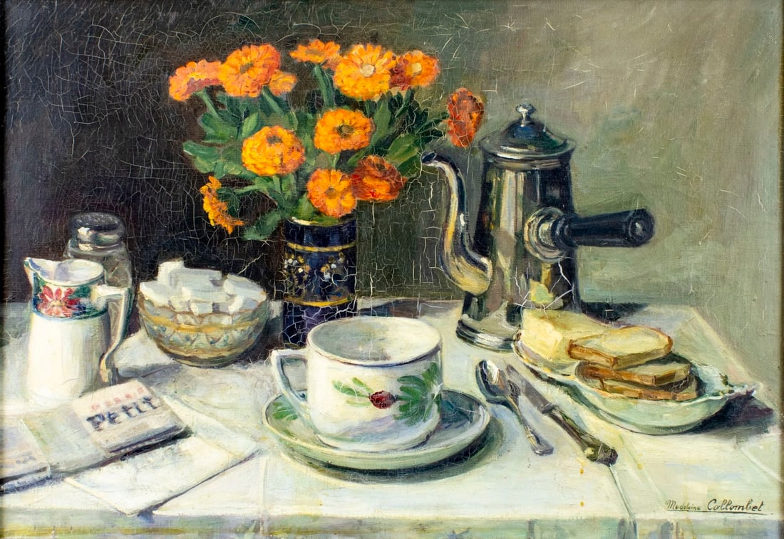 Madeleine Collombet (France,early 20C) oil painting antique (1 of 12)